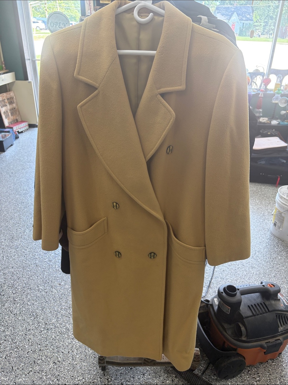 MaxMara Double-Breasted Trench Coat in Camel